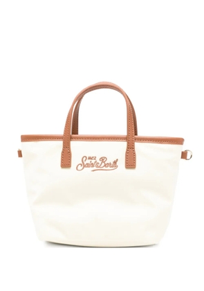 MC2 Saint Barth mini logo-embroidered tote bag - Neutrals