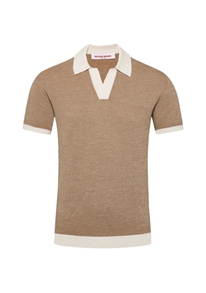 Orlebar Brown Horton contrast-trim T-shirt - Neutrals