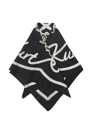 Kurt Geiger London square patterned scarf - Black