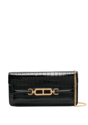 TOM FORD Whitney crocodile-embossed shoulder bag - Black