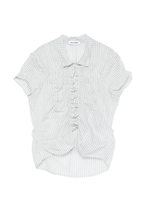 Low Classic striped ruffled shirt - White