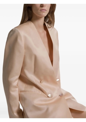 Alberta Ferretti double-breasted V-neck blazer - Neutrals