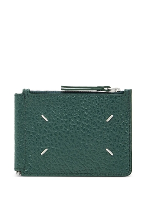 Maison Margiela grained-leather wallet - Green