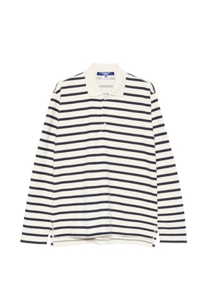 Junya Watanabe MAN striped polo shirt - Neutrals