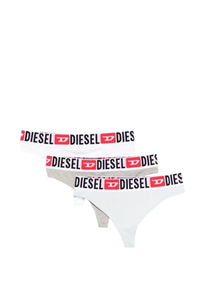 Diesel Ufst-Stars logo-band briefs (set of three) - Grey