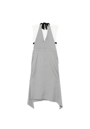 Tela V-neck halterneck midi dress - Grey