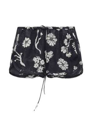 Dorothee Schumacher floral-print drawstring shorts - Blue