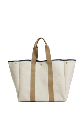 Rue De Verneuil buttoned tote bag - Neutrals