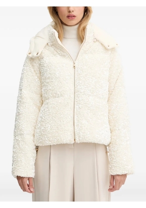 FRACOMINA detachable-hood zip-up puffer jacket - Neutrals