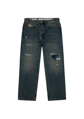 AAPE BY *A BATHING APE® distressed trousers - Blue