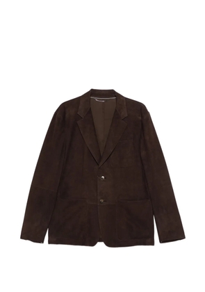 Canali button suede blazer - Brown