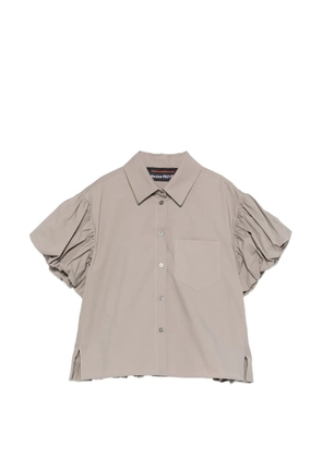 COLLECTION PRIVEE? ruffled-sleeve shirt - Grey