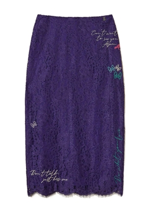 TWINSET lace midi skirt - Purple