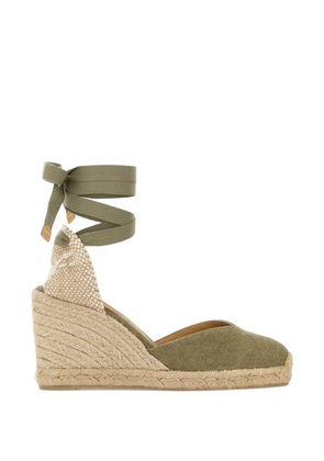 Castañer wraparound tie espadrille - Green