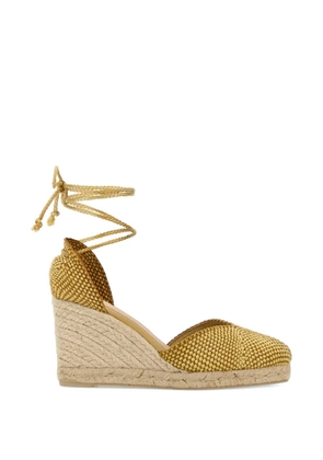 Castañer tie woven espadrille - Yellow