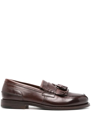 Henderson Baracco fringed tassel leather loafers - Brown