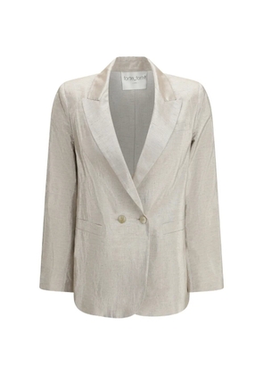 Forte Forte double-breasted cloth jacket - Neutrals