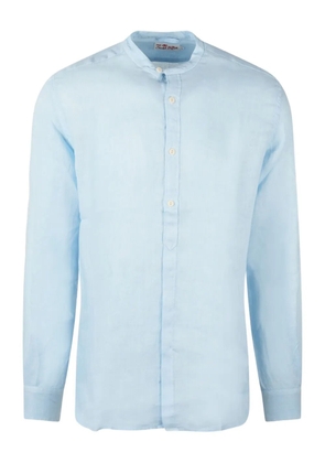 MC2 Saint Barth linen mandarin-collar shirt - Blue