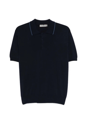 Canali piped polo shirt - Blue