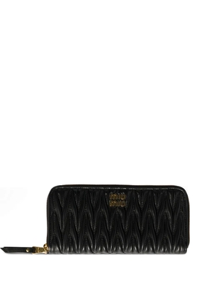 Miu Miu zip-up wallet - Black