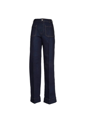 Victoria Beckham Alina patch-pocket jeans - Blue