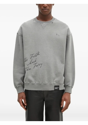 Neighborhood distressed crew neck sweatshirt - Grey