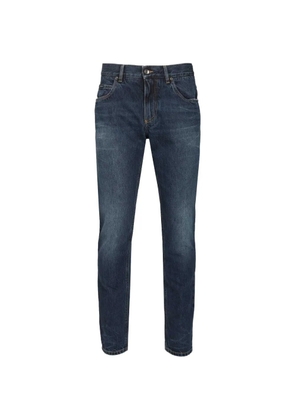 Dolce & Gabbana metal regular denim trousers - Blue