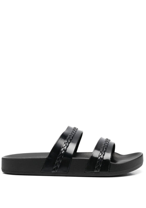 Ancient Greek Sandals Meli double-strap slides - Black
