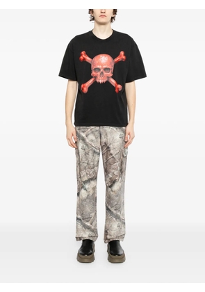 Melt skull bones printed T-shirt - Black