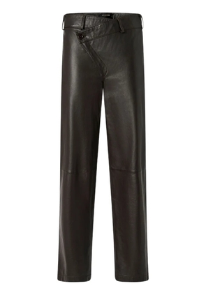PINKO leather slim-fit trousers - Brown