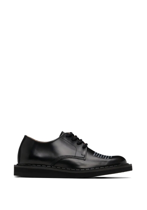 George Cox text-print Derby shoes - Black