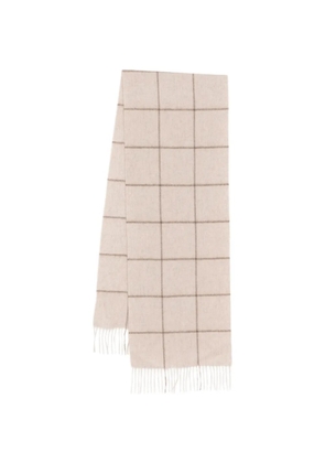 N.Peal check scarf - Neutrals