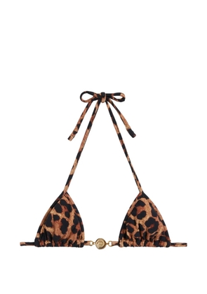 Reina Olga printed bikini top - Brown