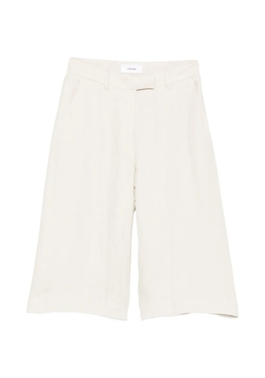 Lardini wide-leg tailored shorts - Neutrals