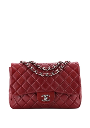 CHANEL Pre-Owned Classic Single Flap Bag Quilted Caviar Jumbo shoulder bag - Red