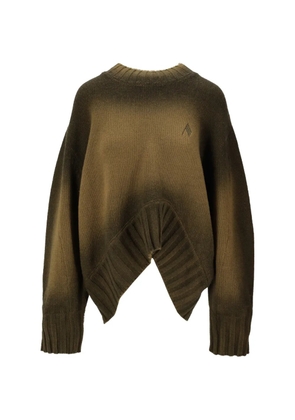 The Attico sprayed-wool sweater - Brown