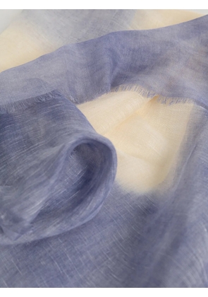 Emporio Armani faded-effect scarf - Blue