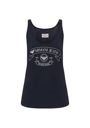 Emporio Armani logo-print tank top - Blue