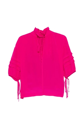 PSOPHIA tie-neck tiered-sleeve blouse - Pink