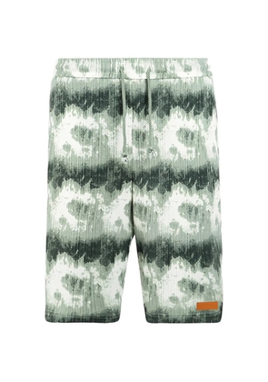 Maison hideout cloud pattern drawstring shorts - Green