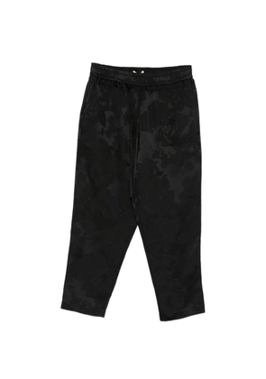 PSOPHIA floral-print drawstring trousers - Black