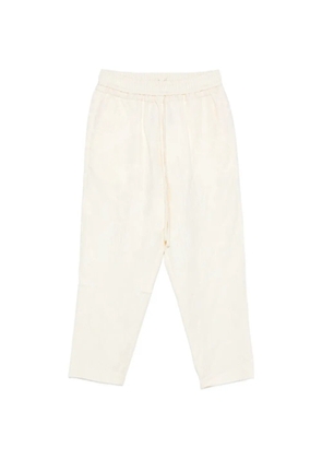PSOPHIA elasticated-waistband flower-pattern trousers - Neutrals