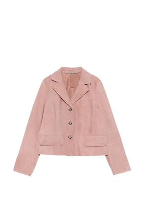 THE JACK LEATHERS buttoned suede jacket - Pink