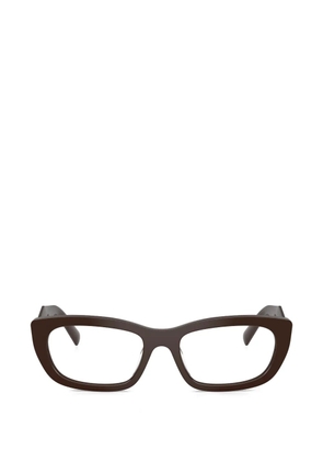 Prada Eyewear clear-lense glasses - Brown