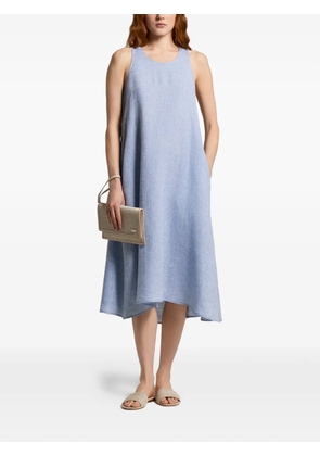 Peserico A-line sleeveless midi dress - Blue