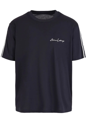 Armani Exchange logo-embroidered cotton T-shirt - Black
