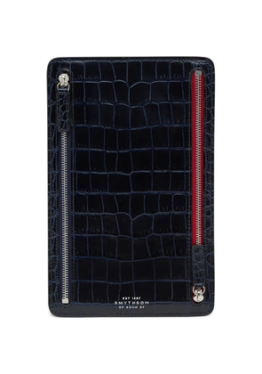 Smythson multi-zip case - Blue