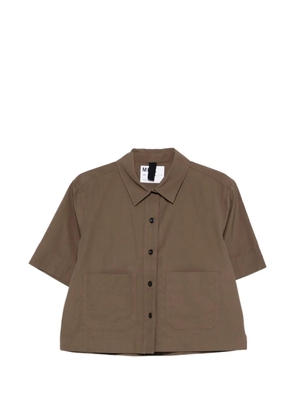Mhl By Margaret Howell pocket cropped shirt - Brown