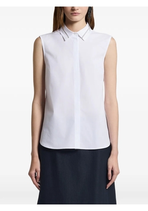Peserico embellished collar sleeveless top - White