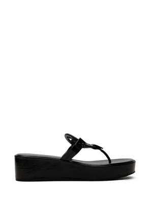 Tory Burch logo-plaque sandals - Black